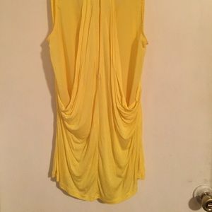 Yellow sleeveless blouse